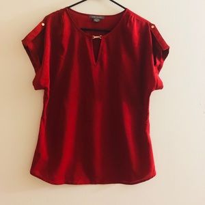 Maroon top